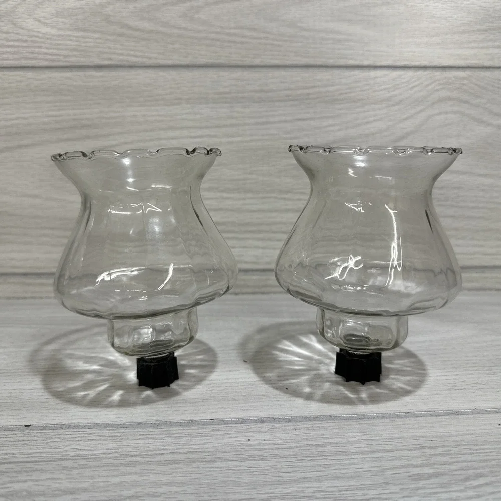 Large Clear Glass Pegged Votive 5x4